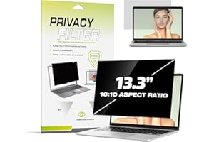 Fluflyer 13,3 Zoll Laptop Blickschutzfolie 16:10, Anti-Blaulicht, Blendfrei, Augenschutz, Anti-Reflexion, Displayfilter Sichtschutzfilter Kompatibel mit HP/Dell/Acer/Lenovo/ThinkPad/Asus(287.6*180mm)