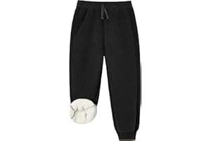 Volunboy Kids Fleece Joggers, Girls Boys School Trouser Pants Elasticated Cuff Jogging Sweatpants