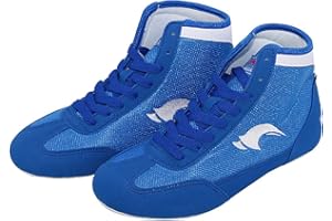 ZEIHYEURUS Chaussures Boxe Homme Et Femme,Chaussures De Lutte pour Enfants,Respirantes Wrestling Shoes,Maille Respirant,Durable,Confort Et Stabilité,pour Sports Combat,AthléTisme,Fitness,Gym,Boxe