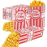 200 Pcs Popcorn Bags, 21 x 9 x 6 cm Small Carton Box | Popcorn Bags Box Paper Movie Night, Movie Parties, Children's Birthday
