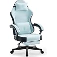 Chaise Gaming Dowinx Avec Massage - Tissu Respirant, Inclinaison 135°, Repose-pieds, 150 Kg Max