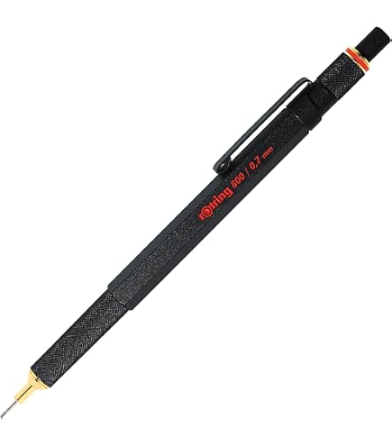 ROtring 600 Penna 3 In 1 + Portamine 0,5 Mm - Multicolore Nero/Rosso Con Astuccio In Velluto - 5