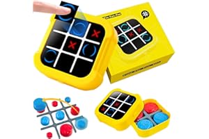 LETTERASHQP Tic TacToe Elektronisch Tik Tak Toe Tic Tac Toe Spiel Elektronische Spielekonsole Smart Games Tragbare Elektronische Spielkonsol Gedächtnisspiele für Erwachsene Kinder Geschenk