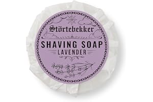 ‎STÖRTEBEKKER SHAVING ACCESSORIES Störtebekker® Premium Rasierseife Lavendel 70g - Handgefertigte Seife für ergiebigen Rasierschaum - Perfekt für die Rasur mit Rasierhobel & Rasiermesser - Vegane Rasierseife Damen & Herren