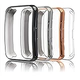 Simpeak 4 Pezzi Cover Compatibile con Huawei Watch Fit/Fit Elegant/Fit new,Custodia Caso in Gel Silicone Morbida TPU con Pell