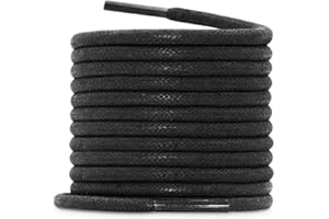 WEGOODZF Round Waxed Cotton Shoelaces: 3.5mm Thick Wax Shoe Laces Multi Coloured Replacement Shoelace 2 Pairs for Men Women Kids