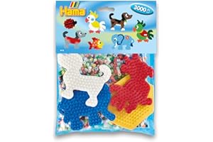 Hama Perlen 4416 Set per gruppi di gioco con circa 3.000 perline colorate Midi da stirare con diametro di 5 mm, modelli e 4 piastre, con carta da stiro, divertimento creativo per grandi e piccini