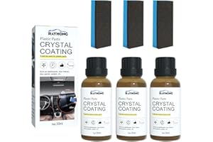 TOERJII Renovateur Plastique, Renovateur Plastique Voiture Extérieur, Efface Rayure Plastique pour Voitures, Motos Entretien Exterieur/Interieur du Plastique 30ml (3 Pcs)