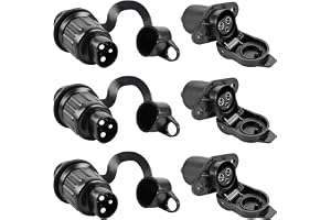 3 stycken 3-polig uttag, släpvagnskontakt, 3-polig kontakt 12 V traktor, kontaktuttag 12 V, 12 V uttag för jordmaskin och byg
