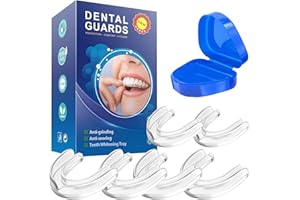 FEXPDL Mouth Guard for Teeth Grinding - 6 Pack Night Guard for Adults, 2 Sizes Anti Grinding Teeth Guard for Sleeping, Bruxism Protection