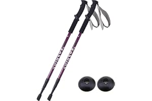 2 X Hikehobby® Antishock With Handle Trekking Walking Hiking Stick Pole