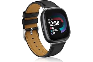 Supore Compatibile con Fitbit Versa 4/Versa 3 Cinturino, Morbido Pelle Bracciale per Fitbit Versa 4/Fitbit Versa 3/Fitbit Sense/Fitbit Sense 2 Uomo Donna