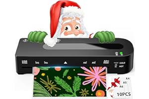 MAXDONE Plastifieuse A4 Chaud/Froid – Feuille Plastifieuse A4 A5 A6 avec 10 Pochettes Plastifieuse tout Format, Machine à Plastifier Thermique Anti-Bourrage 80–125 Mic Préchauffage 90s (Noire)