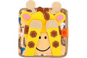 HuhWafee Planche d'activité Montessori en feutre souple - Jouet sensoriel pour bébé Activités dès 1 an