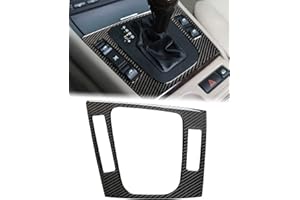 SHSBSCAR Morbido in fibra di carbonio auto Centro Console Cover Gear Shift Panel Frame Cover Trim Sticker compatibile con BMW E46 Serie 3 (1998-2005)