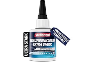 Sekundenkleber Gel Extra Stark universal - Superkleber wasserfest, hitzebeständig & mit Nadel Verschluss gegen Austrocknung - Alleskleber für Plastik, Kunststoff, Glas, Holz, Metall uvm.