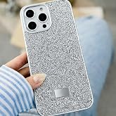 Coverzone iPhone 14 Pro Max ile Uyumlu Elmas Desen Taşlı Kılıf &ndash; 2 mm Kamera &Ccedil;ıkıntı Koruma, Işıltılı L&uuml;ks Şık Darbe Emici Ka