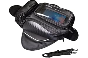 GACQPLI Sacoche De Réservoir Moto, Sacoche De Réservoir Magnétique avec Poche pour Téléphone Tactile, Accessoires Moto pour Motos, Motos Électriques