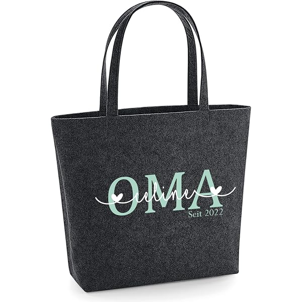 Make-up-Tasche Für Oma Mit Aufdruck – Segeltuch, 23x17 Cm, Metallreißverschluss, Geschenk Für Muttertag & Geburtstag