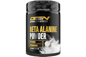 GEN GERMAN ELITE NUTRITION Bêta Alanine - 500 g poudre pure sans additifs - pureté +99% - 100% acide aminé Bêta Alanine - Vegan - German Elite Nutrition