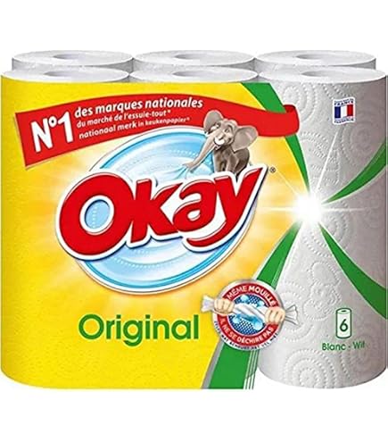 OKAY Essuie-Tout Décor 3 Rouleaux - Offre Spéciale Pratique Et Absorbante Pour La Cuisine