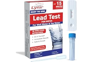LEAPING LYNX EPA-Recommended Detection Lead Water Test Kit for Well Water & Tap Water 10 PPB Sensitivity – Simple 3-Step Procedure with Results in Minutes, Drinking Water Lead Testing with Lab Grade Manufacturing