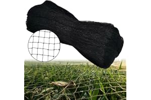 RICOFOT Filet Poulailler 7,5x15 m, Anti Oiseaux Noir Réutilisable, Voliere Anti Pigeon pour Jardins, Vergers, Champs, Serres et Plus