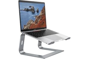 OMOTON Uchwyt na laptopa, przenośny uchwyt PC ze stopu aluminium do MacBooka Pro/Air, PC, laptopów i wszystkich komputerów, ergonomiczny uchwyt chłodzący MacBooka