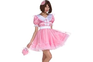 GOceBaby Women Sissy Sweet Bow Low Cut Dress Crossdresser