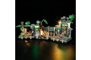 GEAMENT Kit de Luces LED Compatible con Lego Templo del Ídolo Dorado (Temple of The Golden Idol) - Conjunto de luz por Indiana Jones 77015 (Juego Modelo no Incluido)