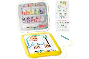 BINDOKUN 2-in-1 Magnetic Color and Number Maze & Magnetic Drawing Board, Double-Sides Color Sorting Toys Magnet Maze Board for Toddlers Learning Counting Color Matching Fine Motor Skills Toys for 3+ Boys Girls