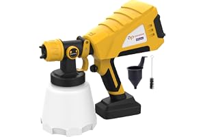 Asian Paints TruCare Paint Sprayer 750W Electric Spray Gun with 950ml Container VDE Plug 2.5mm Nozzle & 2m Long Cable 3200 RPM Motor Speed for Indoor Home DIY and Outdoor Use (Pack of 1, Yellow)