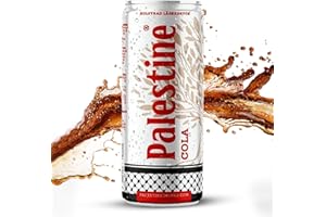 YAFFA Palestine Cola – Pack of 24 330ml Cans – Fizzy Drinks made with Natural Ingredients – Natural Flavouring with No Added Preservatives – Halal & Vegan – Multi Pack – Liberty for Everyone