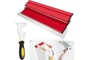 AFAIK Flächenspachtel 40cm Edelstahlklinge Spachtel Werkzeug Spachtel Werkzeug mit Ergonomischem Z-Griff für große Arbeitsbereich Wand Dekoration Bau Werkzeug