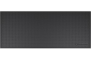 BARBARIAN BARWARE AND ACCESSORIES Tappetino da bar barbaro per bevande con retro in gomma antiscivolo 600 mm x 250 mm nero resistente al calore altamente resistente lavabile in lavastoviglie flessibile resistente alla presa (firma)