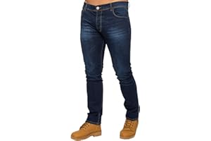 ZE ENZO ENZO Mens Skinny Slim Fit Stretch Denim Retro Jeans Pants Trousers