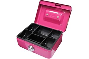 Cathedral CBPK4DE Geldkassette (Zylinderschloss mit 2 Schlüsseln), 12 cm, rosa