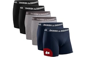 DANISH ENDURANCE Calzoncillos Hombre Boxer Algodon Premium, Pack de 6 - Ropa Hombre, Ropa Interior