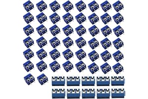 Heevhas 5,08 MM 2P + Placa de cableado de tornillo de PCB de 3P Conector soldable 300v 16A Para el proyecto arduino bricolaje (50 x 2 pin, 10 x 3 pin)