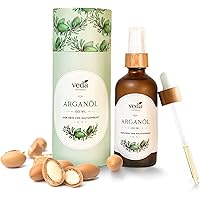 Veda Naturals® Arganöl (100ml) kaltgepresst – vegan – rein & natürlich (Argania Spinosa) aus Marokko – Laborgeprüft - Cosmos 