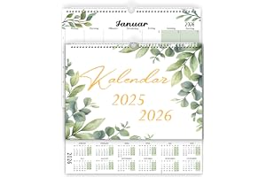 Väggkalender 2026 A4, kalender 2026 från Jan. 2026till dec. 2026, månadsöversikt familjekalender/adventskalender/månadsplaner