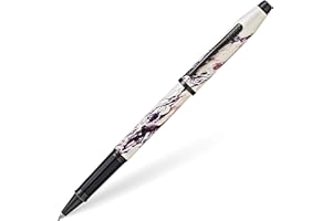 CROSS Wanderlust Refillable Click-Off Cap Metal Rollerball Pen with 23 Carat Gold-Plated Appointments, Medium Ballpoint, includes Premium Gift Box and Black Cartridge, 1 Pack, Everest