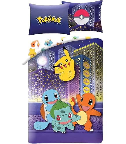 Taie Oreiller Pokémon Drap Pokémon Pikachu 2 Pièces - Housse Couette 140x200 Cm Taie 100% Coton Parure De Lit Pokemon Taie Oreiller Pokémon Drap Pokémon Pikachu 2 Pièces - Housse Couette 140x200 Cm Taie 100% Coton Parure De Lit Pokemon