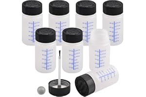 WANDIC Lot de 8 flacons de Peinture pour retouche avec Pinceau et Bille de mélange, pour Voiture, modèle et Peinture de Loisirs, capacité de 60 ML