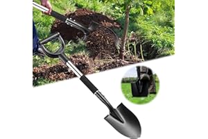 DAKEPOLE Bêche de jardin avec poignée en D, longueur : 79 cm, en acier au bore de qualité supérieure, pour sols durs, pierreux, petites bêches