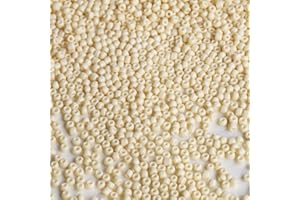 Bala&Fillic perles de rocaille 3mm Beige couleur, 3600pcs/100Grammes,8/0 perles de verre pour la fabrication de bracelets, colliers et boucles d'oreilles (Beige)