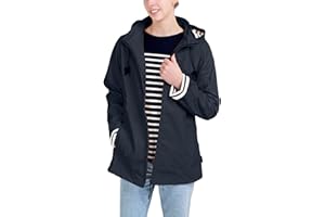 Breizh Ocean - Ciré Imperméable Femme, Création française ERQUY, Coupe ajustée avec intérieur rayé - Veste de pluie femme avec grandes tailles du XS au 4XL