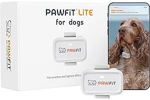 Pawfit Lite for Dogs 4g GPS Tracker | Real Time Tracking | Activity Monitoring |Location History | Unlimited Range | Safety Collar Included | Simply white