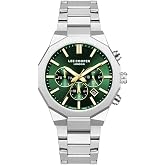 Erkek Kol Saati, Multifonksiyon, Quartz, Yeşil Kadran, G&uuml;m&uuml;ş Kasa, G&uuml;m&uuml;ş Kayış, 42,5mm, 3ATM, LC08218.370
