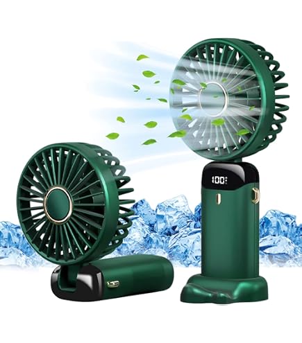EasyAcc 3-in-1 Handventilator - 5000mAh Powerbank, Zaklamp, 5 Snelheden Oplaadbare Ventilator Voor Zomer